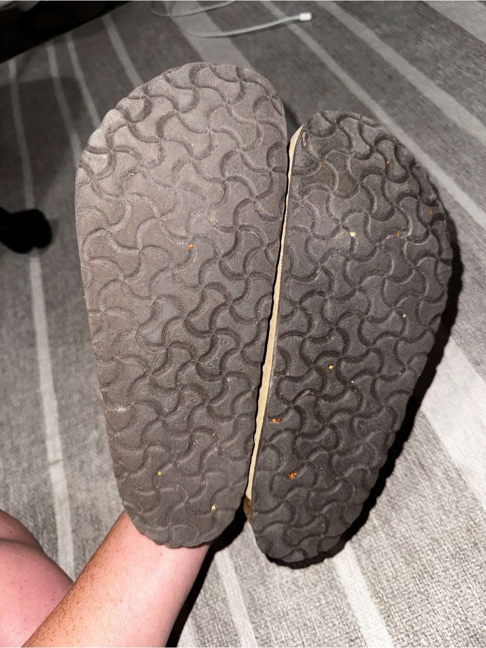 Birkenstock Tan Suede Clogs with Buckle - Picture 6 of 6